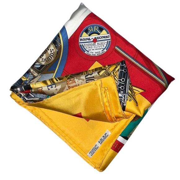 HERMES Silk Scarf  "New Orelans" by Loïc Dubigeon 90cm Carre with Paper Bag - Picture 13 of 16